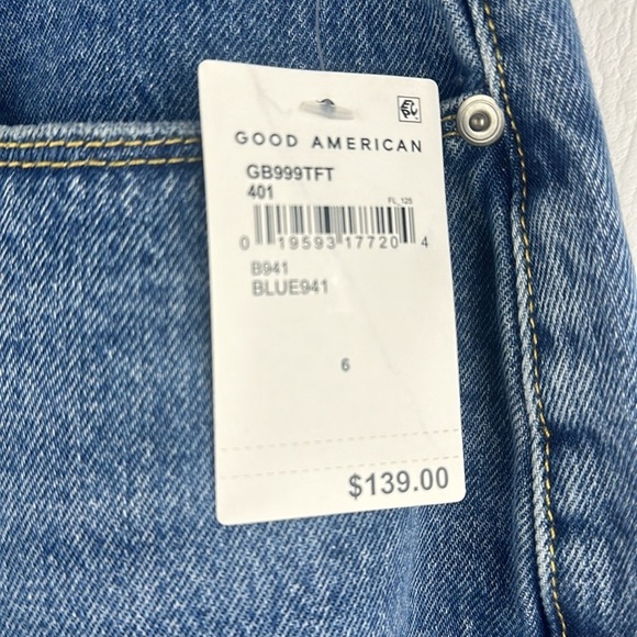 NWT Good American “Good Boy” Curvy Straight Leg Jeans - Picture 4 of 12
